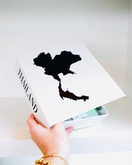 International Travel Faux Book Keepsake Box