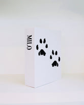 Your Pet's Paw Print/Nose Print Faux Book Keepsake Box