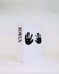 Your Baby's Handprint/Footprint Faux Book Keepsake Box