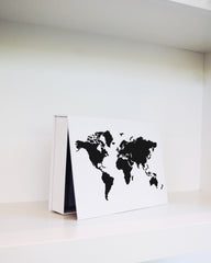 "The World" Travel Faux Book Keepsake Box