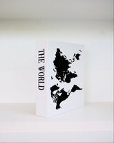 "The World" Travel Faux Book Keepsake Box