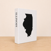 Illinois Travel Faux Book Keepsake Box