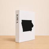 Iowa Travel Faux Book Keepsake Box