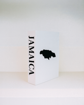 White box with 'Jamaica' and a map on a white background