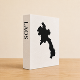 Laos Travel Faux Book Keepsake Box