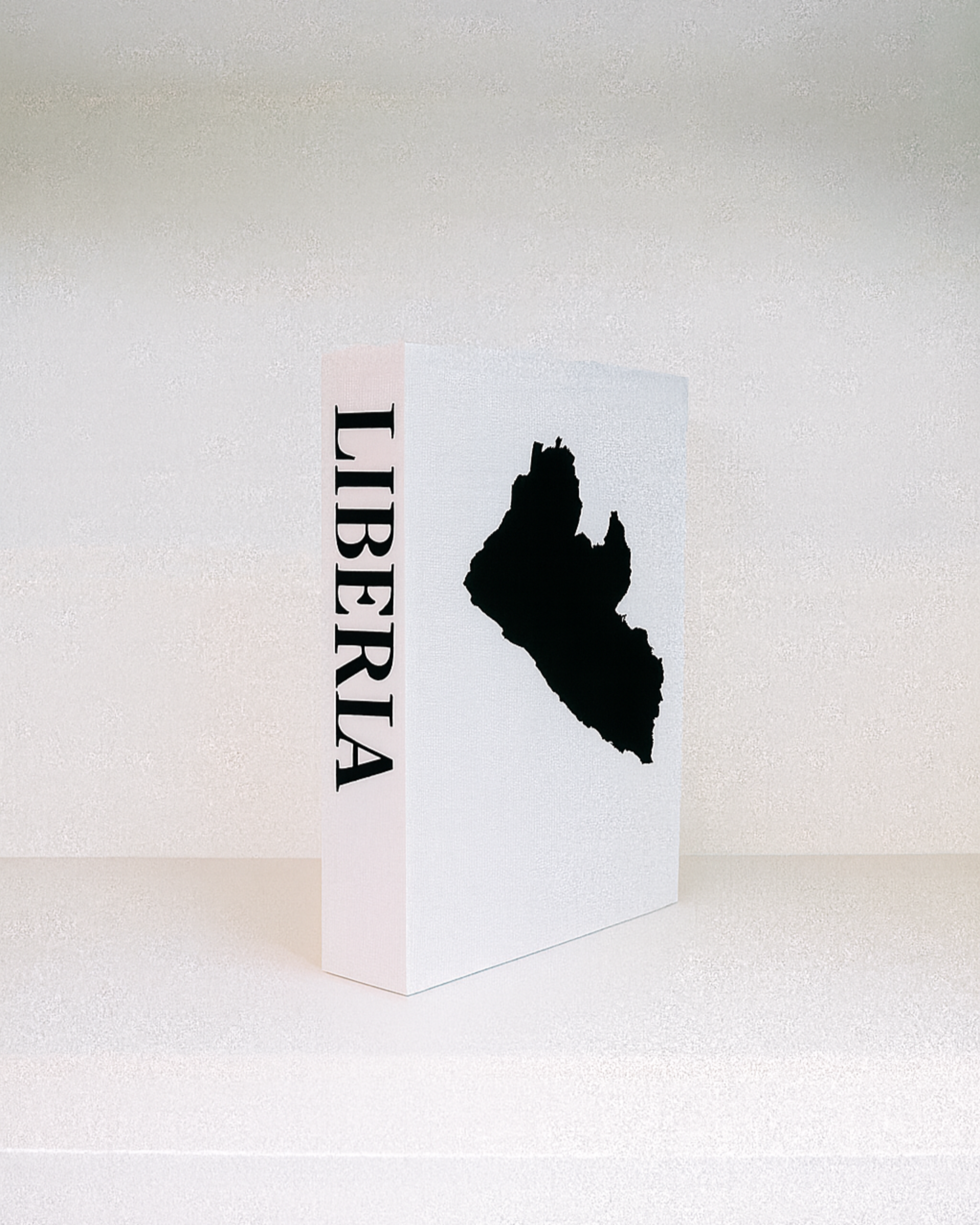 Map of Liberia with the word 'Liberia' on a white background