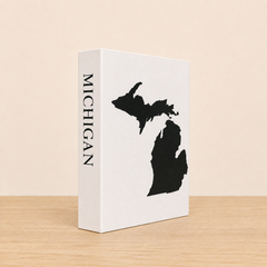 Michigan Travel Faux Book Keepsake Box