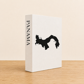 Panama Travel Faux Book Keepsake Box