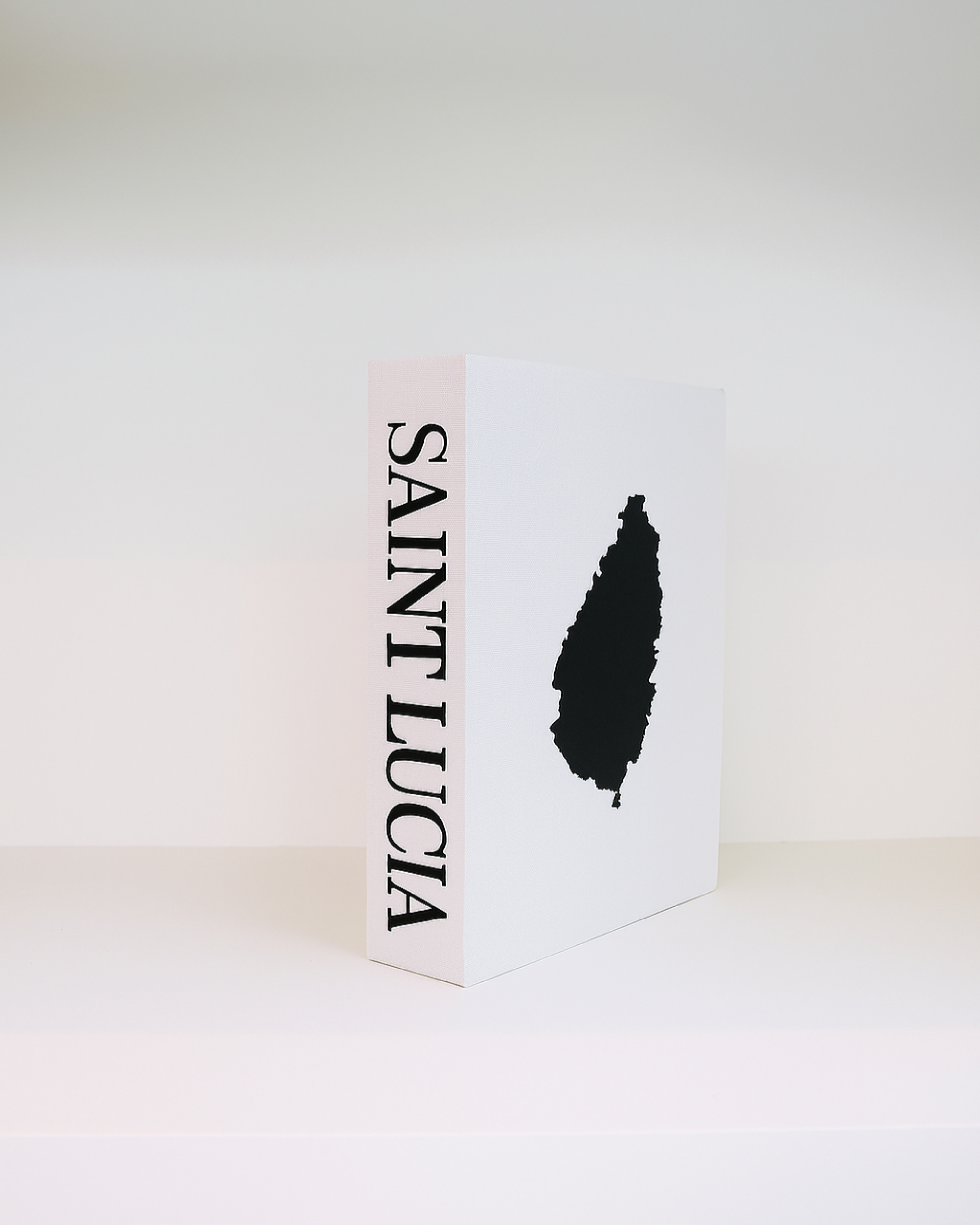 Product packaging with 'Saint Lucia' text on a white background