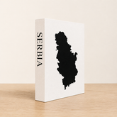 Serbia Travel Faux Book Keepsake Box
