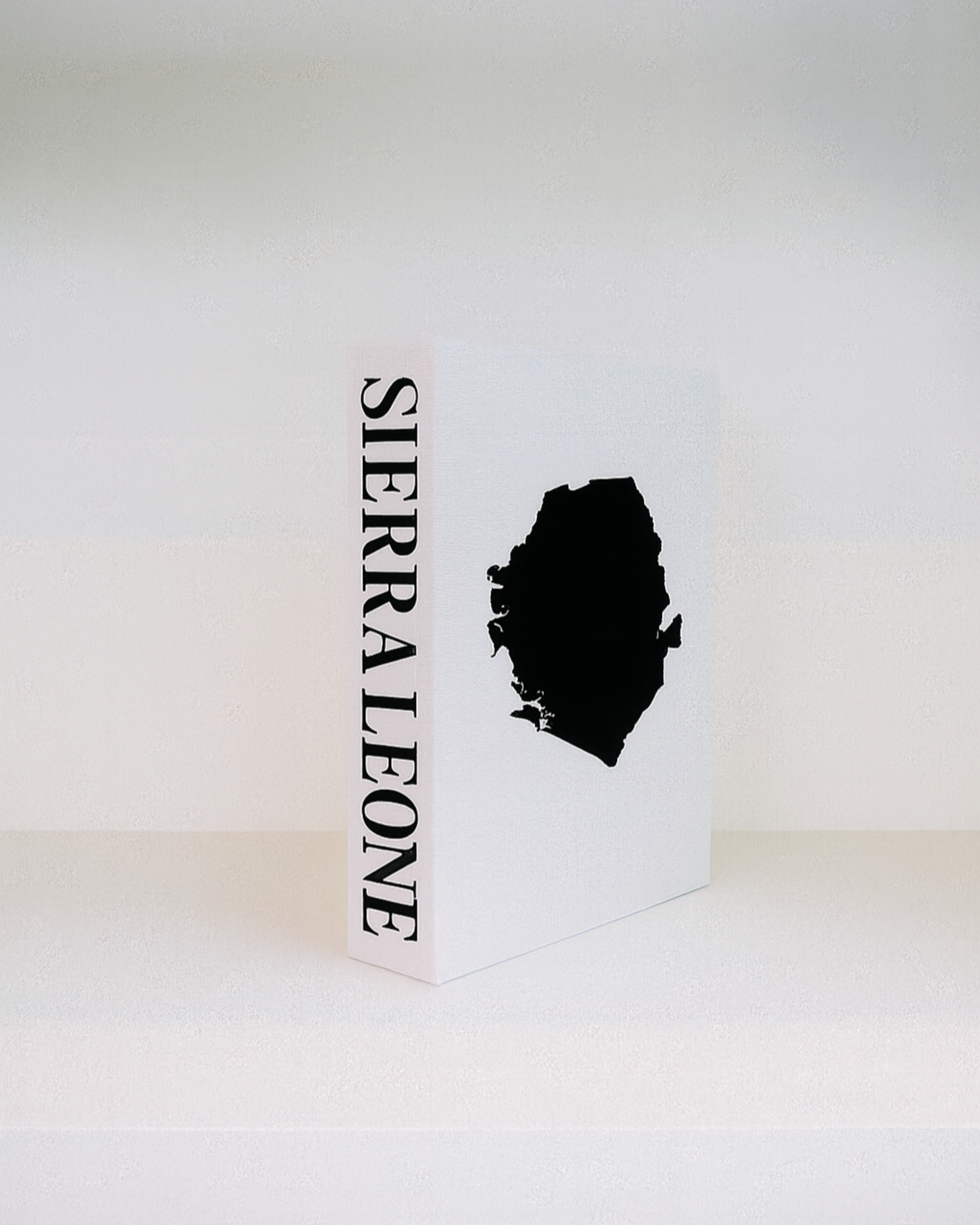 Card with a map of Sierra Leone on a white background