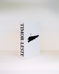 Card with 'Timor-Leste' text and a map on a white background