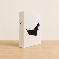 U.A.E. Travel Faux Book Keepsake Box