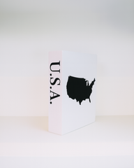 U.S.A. Travel Faux Book Keepsake Box
