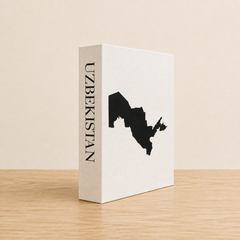 Uzbekistan Travel Faux Book Keepsake Box