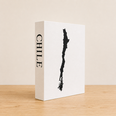 Chile Travel Faux Book Keepsake Box