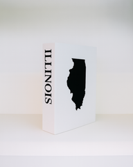 Illinois Travel Faux Book Keepsake Box