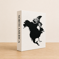 North America Travel Faux Book Keepsake Box